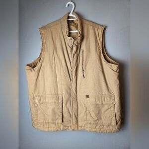 Wrangler Riggs Insulated Men's Beige Vest Workwear Outdoor
